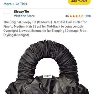 Sleepy Tie Black Heatless Hair Curler